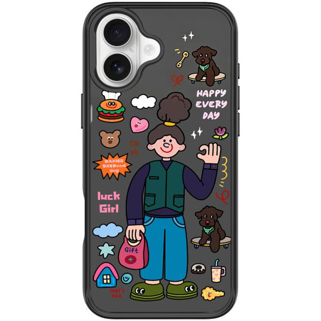 American Girl Pattern Magnetic Phone Case, For iPhone 16 Pro Max, For iPhone 16 Pro, For iPhone 16 Plus, For iPhone 16
