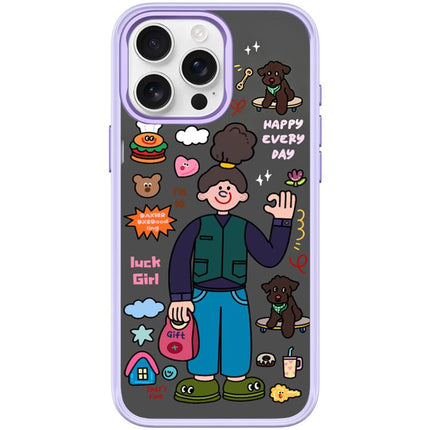 American Girl Pattern Magnetic Phone Case, For iPhone 15 Pro Max, For iPhone 15 Pro