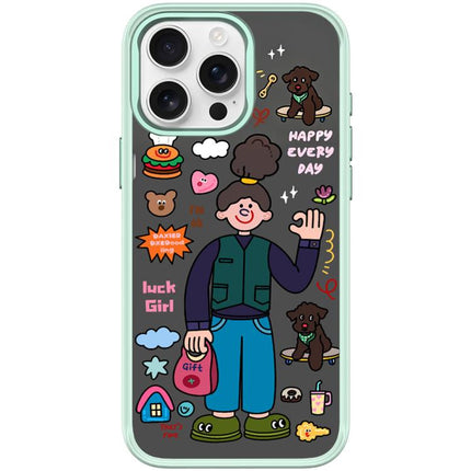 American Girl Pattern Magnetic Phone Case, For iPhone 15 Pro Max, For iPhone 15 Pro