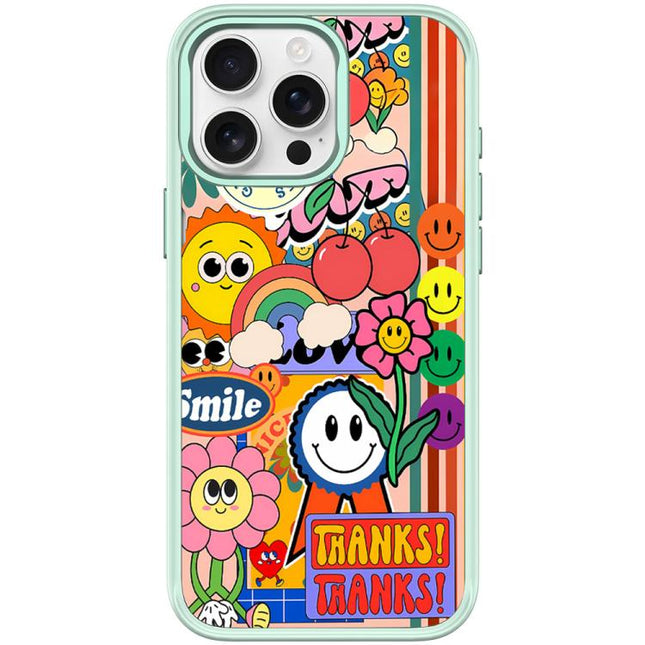 Thanks Sunflower Pattern Magnetic Phone Case, For iPhone 15 Pro Max, For iPhone 15 Pro