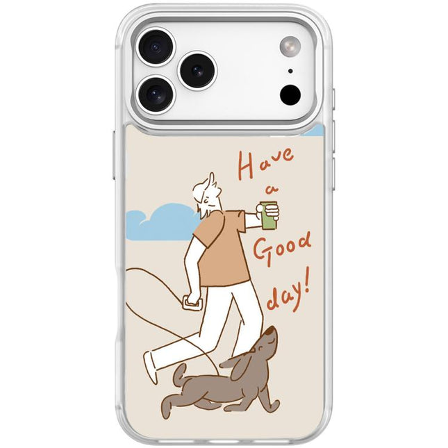 Walking Dog Pattern Magnetic Phone Case, For iPhone 17 Pro Max, For iPhone 17 Pro, For iPhone 17, For iPhone Air