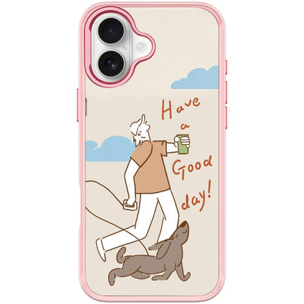 Walking Dog Pattern Magnetic Phone Case, For iPhone 17 Pro Max, For iPhone 17 Pro, For iPhone 17, For iPhone Air