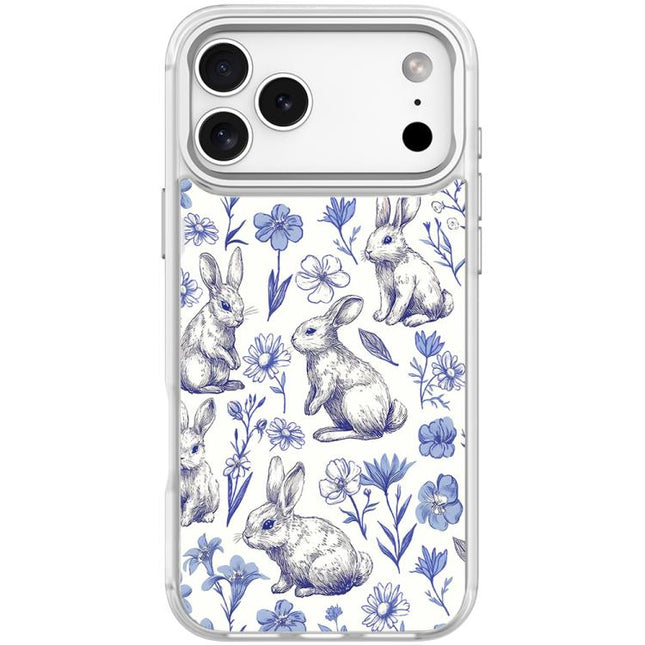 Adorable Sketch Rabbit Pattern Magnetic Phone Case, For iPhone 17 Pro Max, For iPhone 17 Pro, For iPhone 17, For iPhone Air