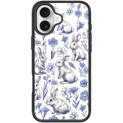 Adorable Sketch Rabbit Pattern Magnetic Phone Case, For iPhone 17 Pro Max, For iPhone 17 Pro, For iPhone 17, For iPhone Air