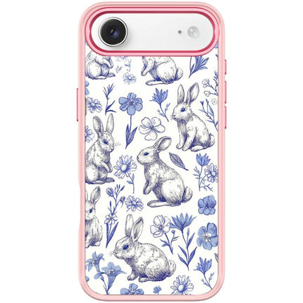 Adorable Sketch Rabbit Pattern Magnetic Phone Case, For iPhone 17 Pro Max, For iPhone 17 Pro, For iPhone 17, For iPhone Air