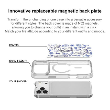 Adorable Sketch Rabbit Pattern Magnetic Phone Case, For iPhone 17 Pro Max, For iPhone 17 Pro, For iPhone 17, For iPhone Air