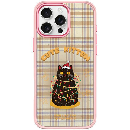 Christmas Cat Pattern Magnetic Phone Case, For iPhone 16 Pro Max, For iPhone 16 Pro, For iPhone 16 Plus, For iPhone 16