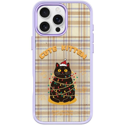 Christmas Cat Pattern Magnetic Phone Case, For iPhone 16 Pro Max, For iPhone 16 Pro, For iPhone 16 Plus, For iPhone 16