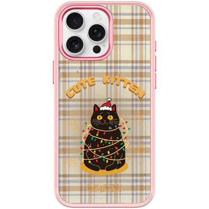 Christmas Cat Pattern Magnetic Phone Case, For iPhone 15 Pro Max, For iPhone 15 Pro
