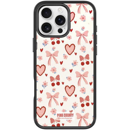 Pink Lover Pattern Magnetic Phone Case, For iPhone 16 Pro Max, For iPhone 16 Pro, For iPhone 16 Plus, For iPhone 16