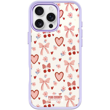 Pink Lover Pattern Magnetic Phone Case, For iPhone 16 Pro Max, For iPhone 16 Pro, For iPhone 16 Plus, For iPhone 16