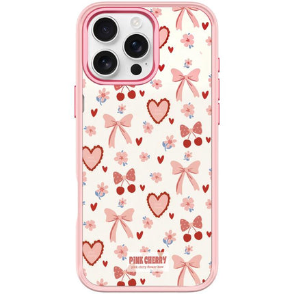 Pink Lover Pattern Magnetic Phone Case, For iPhone 16 Pro Max, For iPhone 16 Pro, For iPhone 16 Plus, For iPhone 16