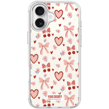 Pink Lover Pattern Magnetic Phone Case, For iPhone 16 Pro Max, For iPhone 16 Pro, For iPhone 16 Plus, For iPhone 16
