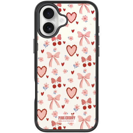 Pink Lover Pattern Magnetic Phone Case, For iPhone 16 Pro Max, For iPhone 16 Pro, For iPhone 16 Plus, For iPhone 16