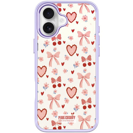 Pink Lover Pattern Magnetic Phone Case, For iPhone 16 Pro Max, For iPhone 16 Pro, For iPhone 16 Plus, For iPhone 16