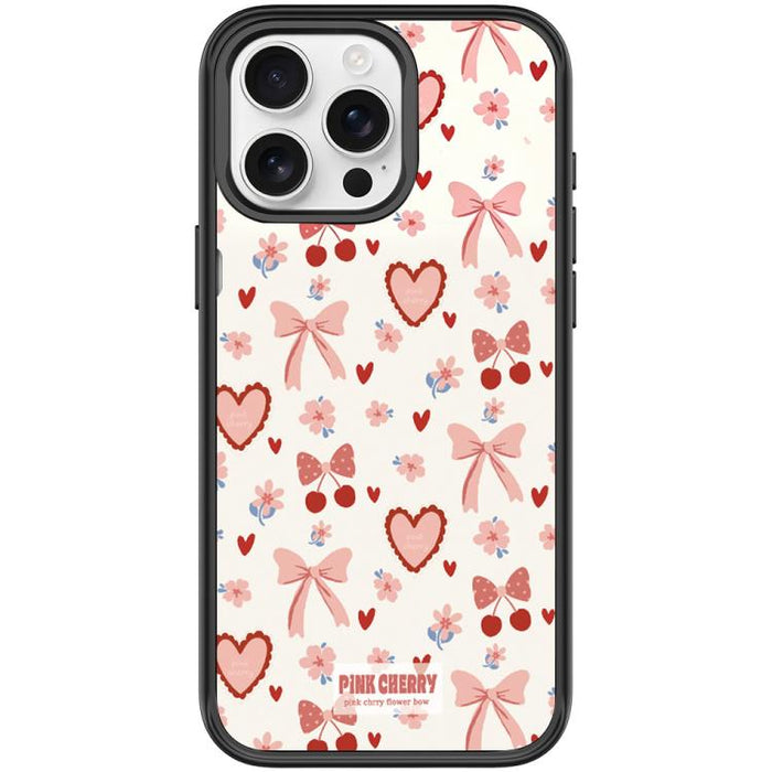 Pink Lover Pattern Magnetic Phone Case, For iPhone 15 Pro Max, For iPhone 15 Pro