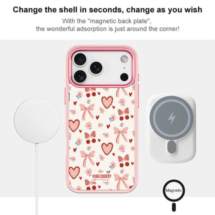 Pink Lover Pattern Magnetic Phone Case, For iPhone 17 Pro Max, For iPhone 17 Pro, For iPhone 17, For iPhone Air