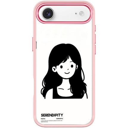 Sketching Style Curly Haired Girl Pattern Magnetic Phone Case, For iPhone 17 Pro Max, For iPhone 17 Pro, For iPhone 17, For iPhone Air