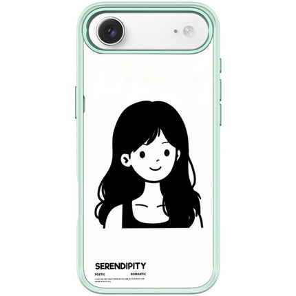 Sketching Style Curly Haired Girl Pattern Magnetic Phone Case, For iPhone 17 Pro Max, For iPhone 17 Pro, For iPhone 17, For iPhone Air