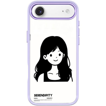 Sketching Style Curly Haired Girl Pattern Magnetic Phone Case, For iPhone 17 Pro Max, For iPhone 17 Pro, For iPhone 17, For iPhone Air