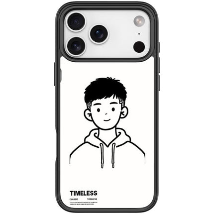 Sketch Hooded Boy Pattern Magnetic Phone Case, For iPhone 17 Pro Max, For iPhone 17 Pro, For iPhone 17, For iPhone Air