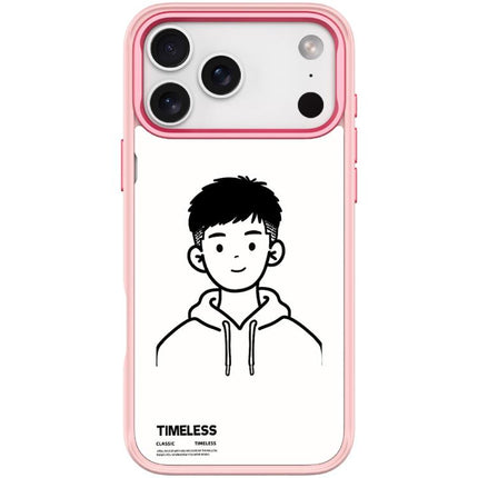 Sketch Hooded Boy Pattern Magnetic Phone Case, For iPhone 17 Pro Max, For iPhone 17 Pro, For iPhone 17, For iPhone Air