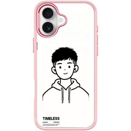Sketch Hooded Boy Pattern Magnetic Phone Case, For iPhone 17 Pro Max, For iPhone 17 Pro, For iPhone 17, For iPhone Air