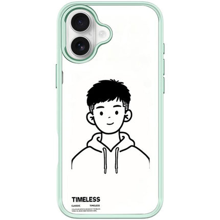 Sketch Hooded Boy Pattern Magnetic Phone Case, For iPhone 17 Pro Max, For iPhone 17 Pro, For iPhone 17, For iPhone Air