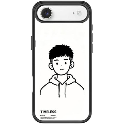 Sketch Hooded Boy Pattern Magnetic Phone Case, For iPhone 17 Pro Max, For iPhone 17 Pro, For iPhone 17, For iPhone Air