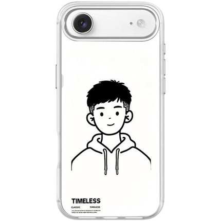 Sketch Hooded Boy Pattern Magnetic Phone Case, For iPhone 17 Pro Max, For iPhone 17 Pro, For iPhone 17, For iPhone Air