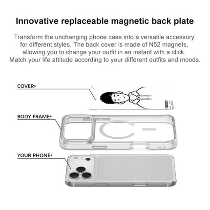 Sketch Hooded Boy Pattern Magnetic Phone Case, For iPhone 17 Pro Max, For iPhone 17 Pro, For iPhone 17, For iPhone Air