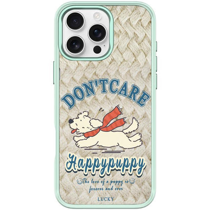 Adorable Happy Puppy Pattern Magnetic Phone Case, For iPhone 16 Pro Max, For iPhone 16 Pro, For iPhone 16 Plus, For iPhone 16