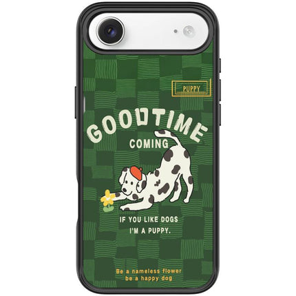 Adorable Flower Catching Dog Pattern Magnetic Phone Case, For iPhone 17 Pro Max, For iPhone 17 Pro, For iPhone 17, For iPhone Air