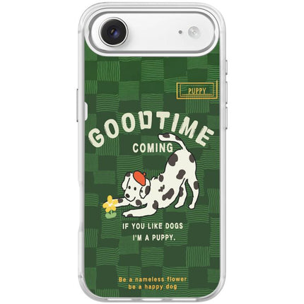 Adorable Flower Catching Dog Pattern Magnetic Phone Case, For iPhone 17 Pro Max, For iPhone 17 Pro, For iPhone 17, For iPhone Air