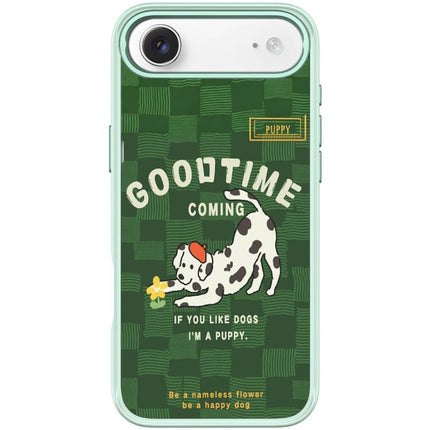 Adorable Flower Catching Dog Pattern Magnetic Phone Case, For iPhone 17 Pro Max, For iPhone 17 Pro, For iPhone 17, For iPhone Air