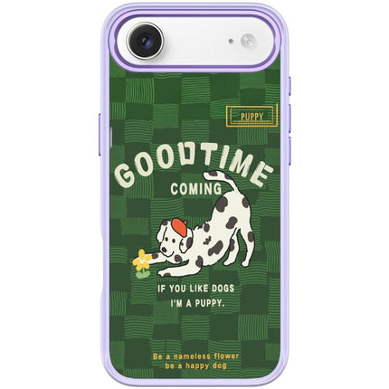 Adorable Flower Catching Dog Pattern Magnetic Phone Case, For iPhone 17 Pro Max, For iPhone 17 Pro, For iPhone 17, For iPhone Air