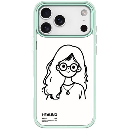 Sketch Quiet Girl Pattern Magnetic Phone Case, For iPhone 17 Pro Max, For iPhone 17 Pro, For iPhone 17, For iPhone Air