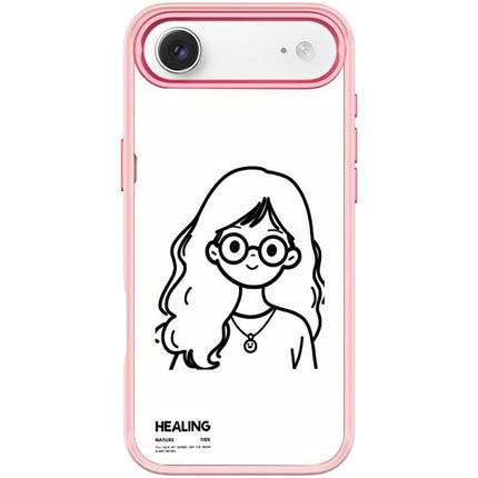 Sketch Quiet Girl Pattern Magnetic Phone Case, For iPhone 17 Pro Max, For iPhone 17 Pro, For iPhone 17, For iPhone Air