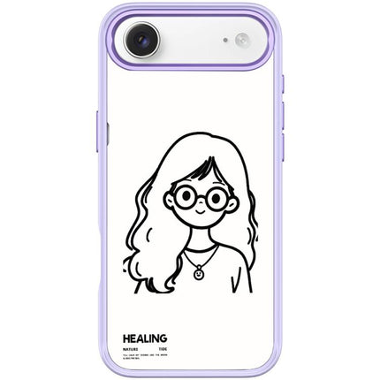 Sketch Quiet Girl Pattern Magnetic Phone Case, For iPhone 17 Pro Max, For iPhone 17 Pro, For iPhone 17, For iPhone Air