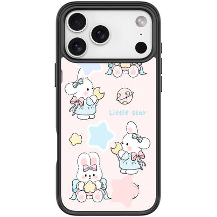 Adorable Rabbit and Little Star Pattern Magnetic Phone Case, For iPhone 17 Pro Max, For iPhone 17 Pro, For iPhone 17, For iPhone Air