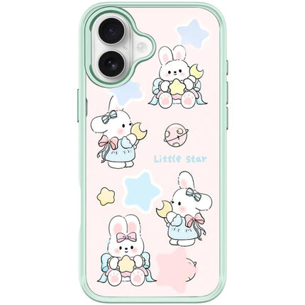 Adorable Rabbit and Little Star Pattern Magnetic Phone Case, For iPhone 17 Pro Max, For iPhone 17 Pro, For iPhone 17, For iPhone Air