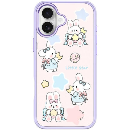Adorable Rabbit and Little Star Pattern Magnetic Phone Case, For iPhone 17 Pro Max, For iPhone 17 Pro, For iPhone 17, For iPhone Air