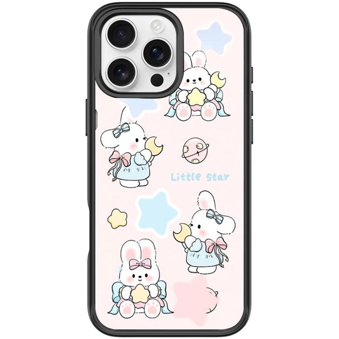 Adorable Rabbit and Little Star Pattern Magnetic Phone Case, For iPhone 16 Pro Max, For iPhone 16 Pro, For iPhone 16 Plus, For iPhone 16