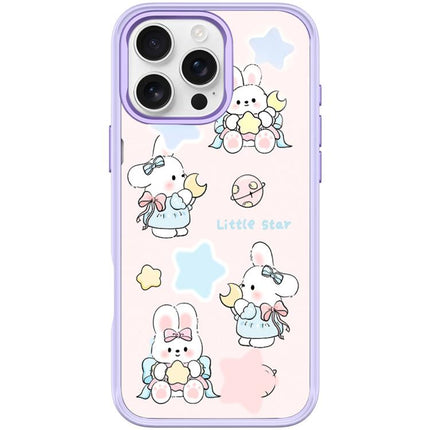 Adorable Rabbit and Little Star Pattern Magnetic Phone Case, For iPhone 16 Pro Max, For iPhone 16 Pro, For iPhone 16 Plus, For iPhone 16