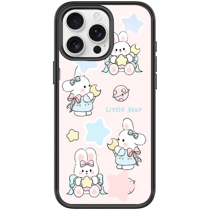 Adorable Rabbit and Little Star Pattern Magnetic Phone Case, For iPhone 15 Pro Max, For iPhone 15 Pro