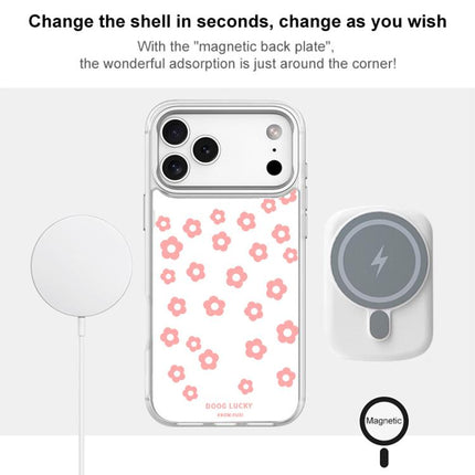 Laser Flower Pattern Magnetic Phone Case, For iPhone 17 Pro Max, For iPhone 17 Pro, For iPhone 17, For iPhone Air