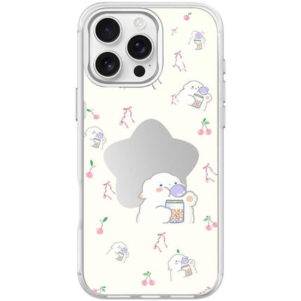Adorable Star Sheep Pattern Magnetic Phone Case, For iPhone 16 Pro Max, For iPhone 16 Pro, For iPhone 16 Plus, For iPhone 16
