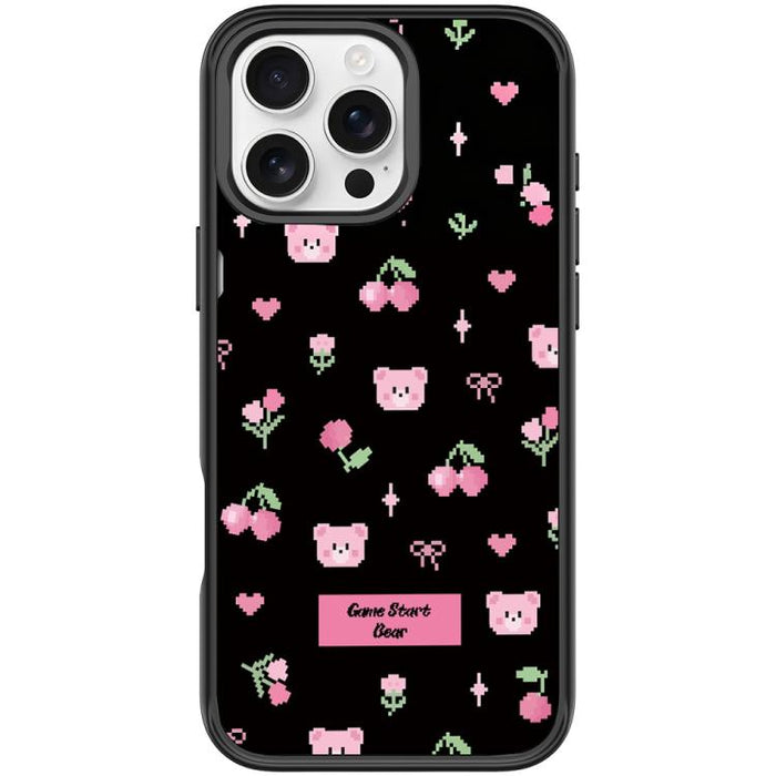 Cherry Pattern Magnetic Phone Case, For iPhone 16 Pro Max, For iPhone 16 Pro, For iPhone 16 Plus, For iPhone 16
