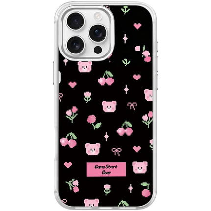Cherry Pattern Magnetic Phone Case, For iPhone 16 Pro Max, For iPhone 16 Pro, For iPhone 16 Plus, For iPhone 16