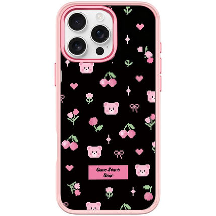Cherry Pattern Magnetic Phone Case, For iPhone 16 Pro Max, For iPhone 16 Pro, For iPhone 16 Plus, For iPhone 16
